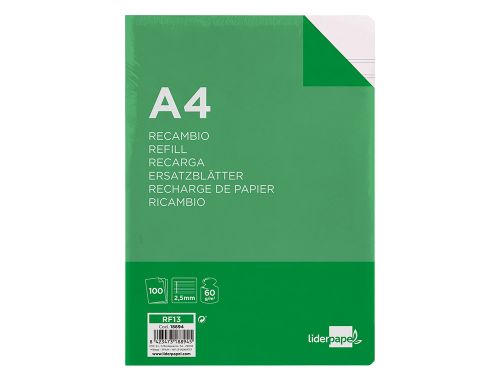 Recarga liderpapel folio 100 f 16tf-03 2 linhas pauta estreita 16 furos , Liderpapel , 18894 , 8423473188945